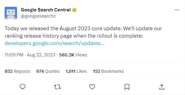 Google Core Algorithm Update August 2023 Kya Hai