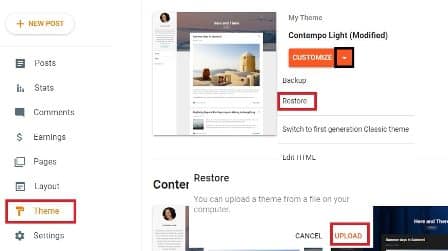 Blogger Me Custom Theme Kaise Upload Kare