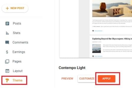 Blogger में Theme कैसे Change करें