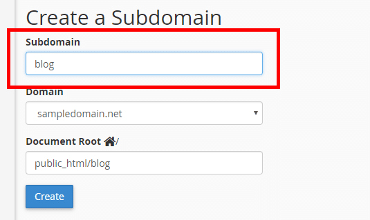 Subdomain Kaise Banaye