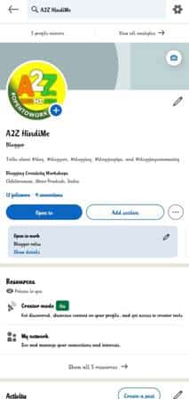 A2Z Hindime LinkedIn Account